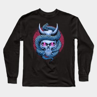 the skull and snake Long Sleeve T-Shirt